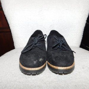 Black Chunky-Sole Oxfords